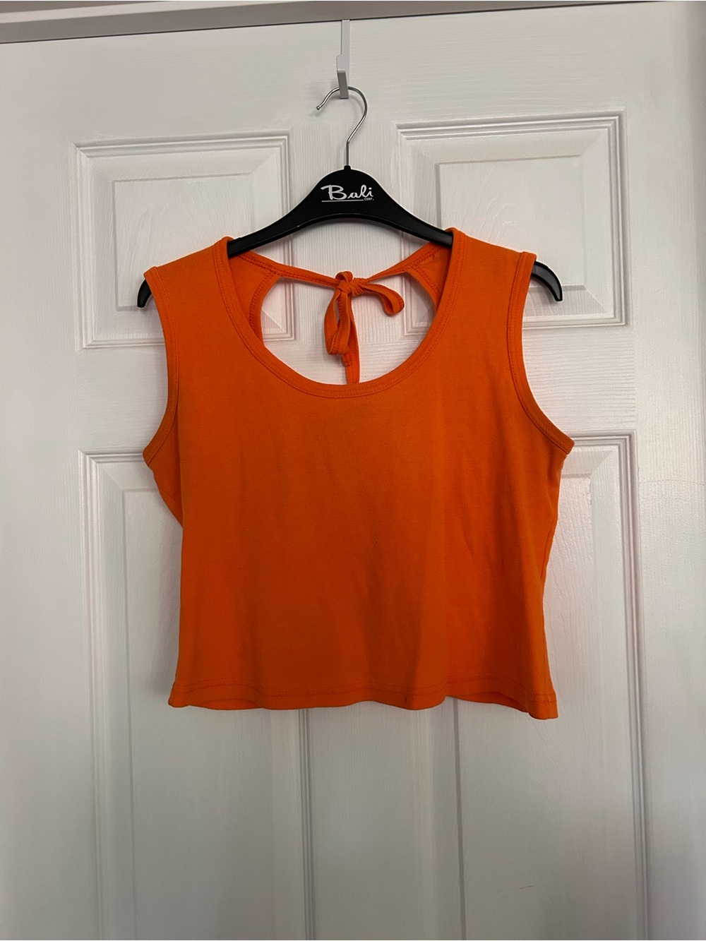 Vintage Orange Tie-Back Tank Top